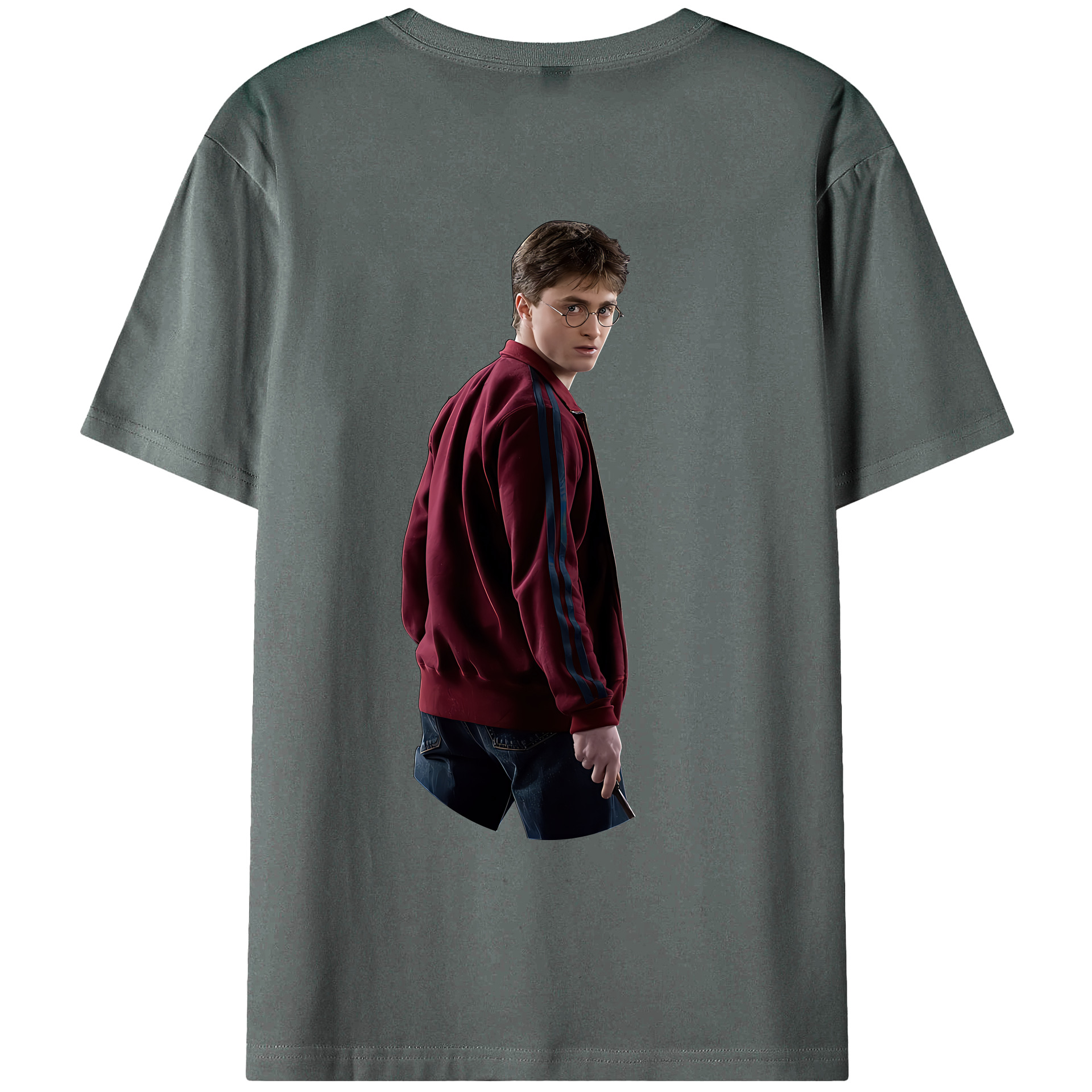 （画像用） Harry Potter ハリー・ポッターシリーズ 綿100％ メンズ半袖Tシャツ（バックプリント） 通気性
